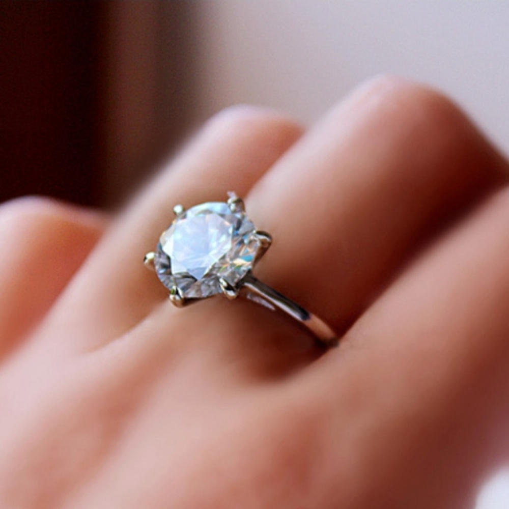 💎NEW💎5 CARAT 6 PRONGS CLASSIC SOLITAIRE RING - Picture 5 of 8